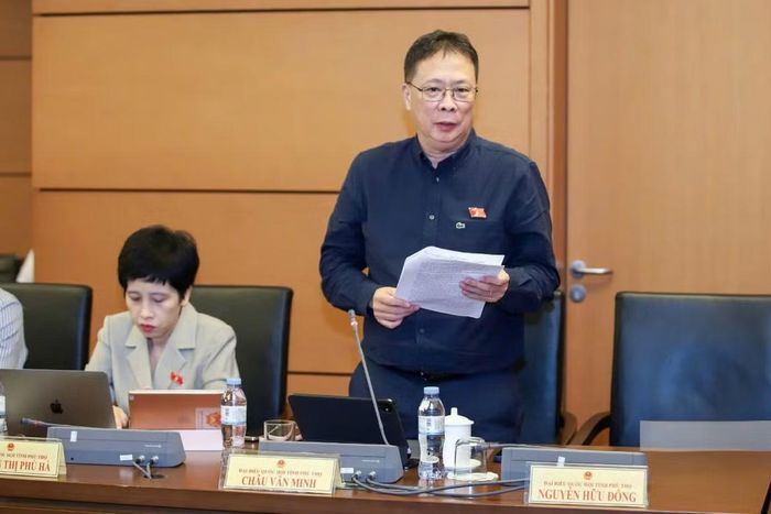 Đại biểu Quốc hội Châu Văn Minh phát biểu tại phiên thảo luận Tổ.
