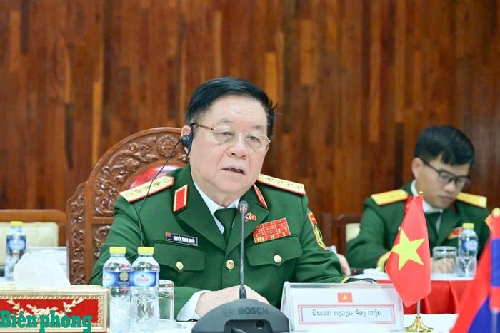 Đại tướng Nguyễn Trọng Nghĩa tại hội đàm. Ảnh: CTV