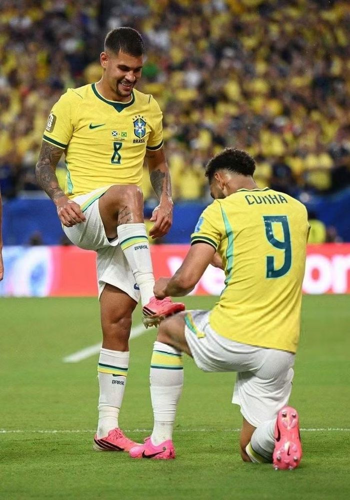  Bruno Guimaraes (số 8) đá chính cả 5 trận cho Brazil tại World Cup 2026, có 4 kiến tạo. 