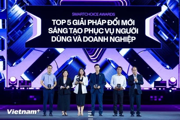 Các đơn vị, doanh nghiệp, giải pháp đoạt giải thưởng Better Choice Awards năm 2025. (Ảnh: Minh Sơn/Vietnam+)