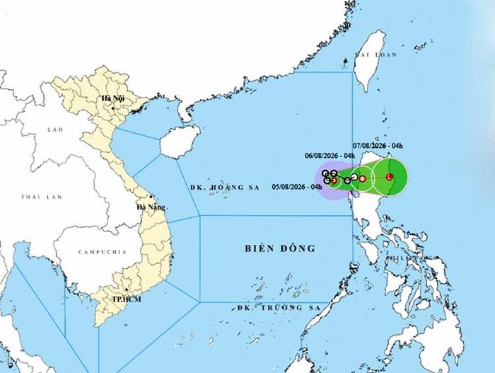Vị trí và đường đi của bão số 3. Ảnh: thoitietvietnam.gov.vn