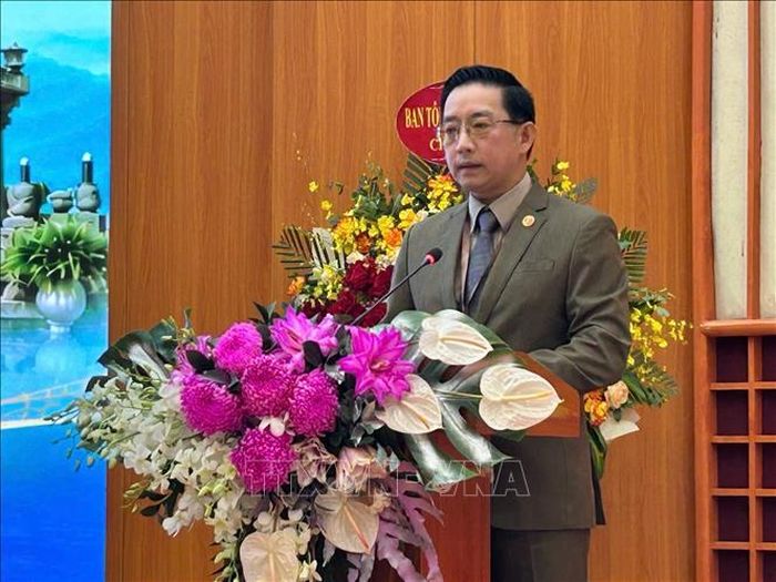 PGS, TS Vũ Hùng Cường, Viện trưởng Viện Thông tin Khoa học xã hội phát biểu tại hội thảo.