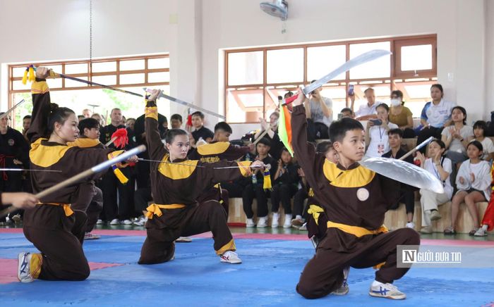 Biểu diễn giao lưu các đoàn võ thuật tại Chùa Long Phước