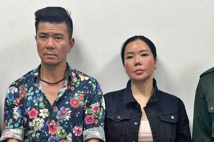 Bị can Nguyễn Thị Mai Anh và chồng là Lê Văn Đông (Ảnh: Công an Tp.Hà Nội).