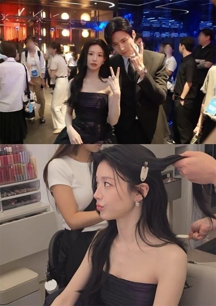Go Yoon Jung cũng chia sẻ bức ảnh chụp cùng bạn diễn Kim Seon Ho.