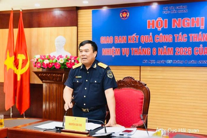 Cục trưởng Cục Hải quan Nguyễn Văn Thọ chủ trì cuộc họp. Ảnh: Cục Hải quan