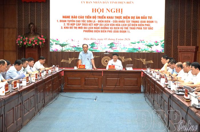 Phó Chủ tịch UBND tỉnh Nguyễn Minh Phú phát biểu tại hội nghị.