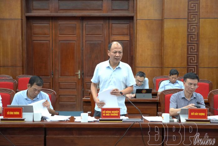 Lãnh đạo Sở Nông nghiệp và Môi trường đóng góp giải pháp tháo gỡ khó khăn trong các dự án.