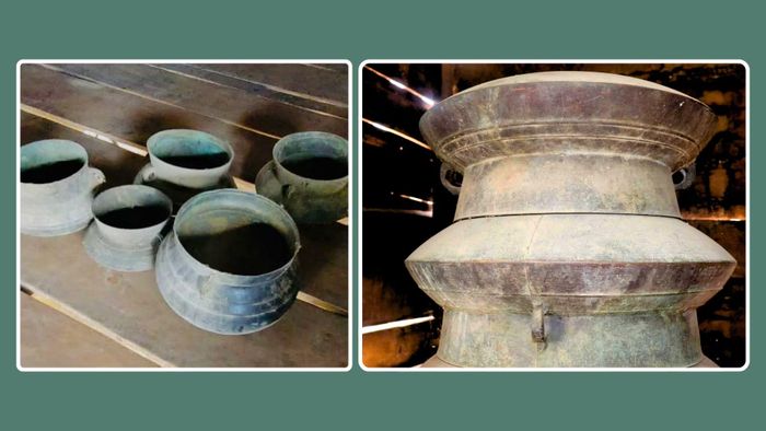  Bà H’Mip lưu giữ nhiều vật dụng sinh hoạt truyền thống của người Jrai như kbung, kbai, gô kang... Ảnh: Lạc Hà 