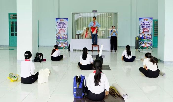 Các thí sinh đang tham gia Hội thi Chỉ huy Đội giỏi năm 2026. Ảnh: D.L