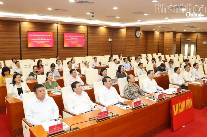 Quang cảnh phiên họp tại điểm cầu tỉnh Khánh Hòa.