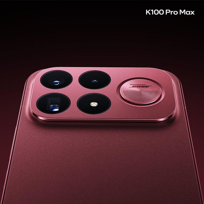 Thiết kế mặt sau cuốn hút của Redmi K100 Pro Max phiên bản Cabernet Red
