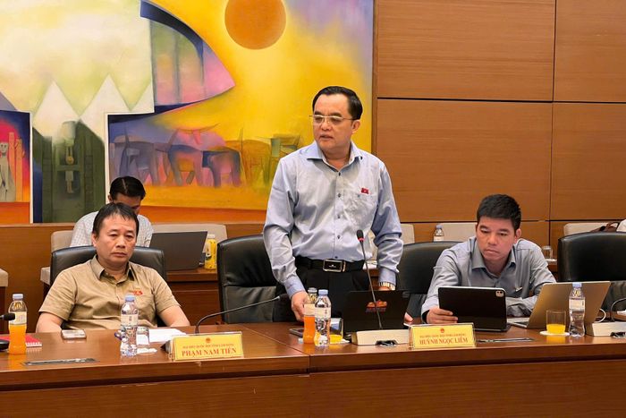 Đại biểu Huỳnh Ngọc Liên, Đoàn ĐBQH tỉnh Lâm Đồng tham gia ý kiến