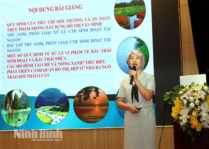 Cán bộ Sở Nông nghiệp và Môi trường chia sẻ về một số mô hình tự quản bảo vệ môi trường.