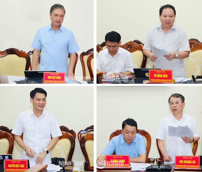 Các đại biểu phát biểu tại hội nghị.