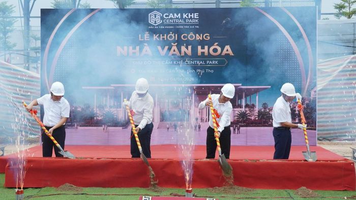 Khởi công Nhà văn hóa đa năng - dấu mốc tiếp theo trong quá trình hoàn thiện hệ thống tiện ích của Cẩm Khê Central Park.