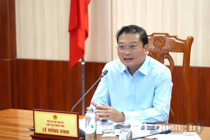 Đồng chí Lê Hồng Vinh, Chủ tịch UBND tỉnh kết luận tại buổi làm việc - Ảnh: T.Đ