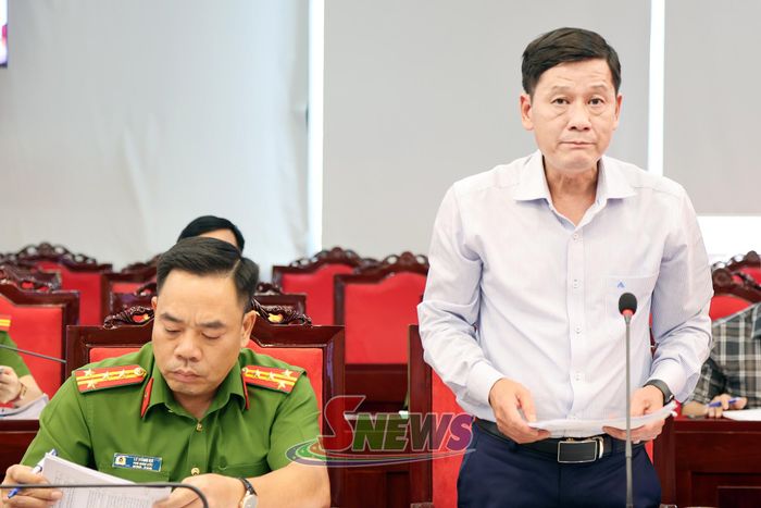 Lãnh đạo Sở Tài chính báo cáo tiến độ giải ngân.