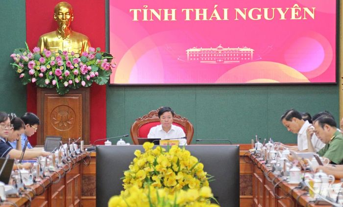 Các đại biểu dự tại điểm cầu Thái Nguyên.