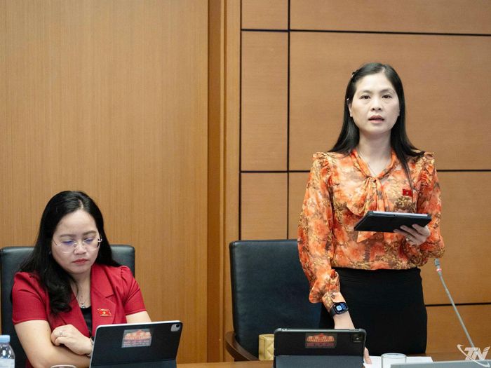 Đại biểu Phạm Thị Thu Thủy góp ý nhiều nội dung liên quan đến dự án Luật sửa đổi, bổ sung một số điều của Luật Xuất bản.