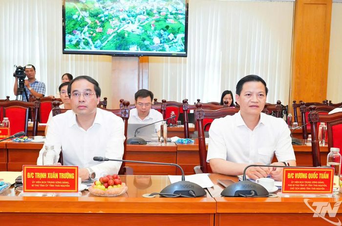 Lãnh đạo tỉnh Thái Nguyên tại buổi làm việc.