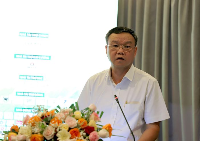 Ông Đào Mỹ, Phó chủ tịch UBND tỉnh Đắk Lắk nhấn mạnh: Lễ hội Sầu riêng không chỉ quảng bá hình ảnh mà còn hướng đến xúc tiến thương mại, thu hút đầu tư và mở rộng thị trường tiêu thụ sầu riêng của tỉnh trong thời gian tới. Ảnh: Ngọc Hùng