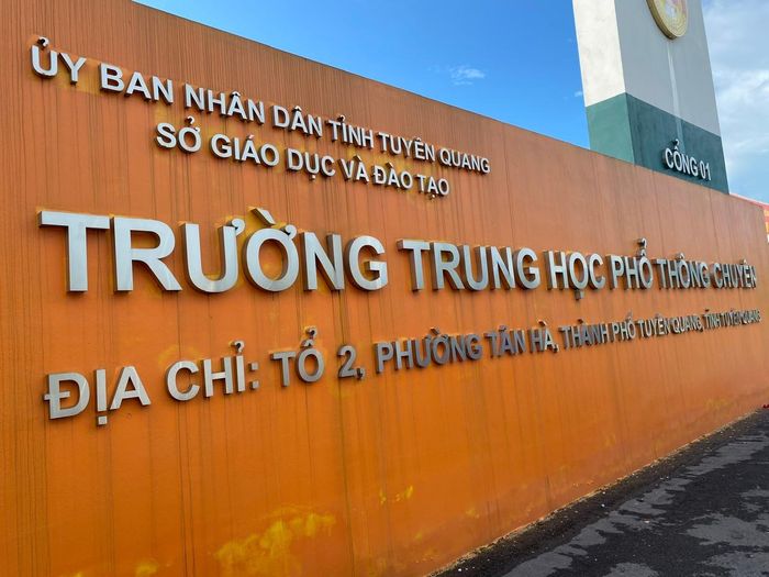 Trường THPT Chuyên Tuyên Quang. Ảnh: Huy Bảo