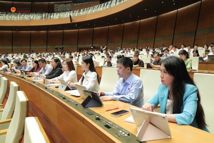 Đại biểu tham dự phiên họp. Ảnh: Hồ Long