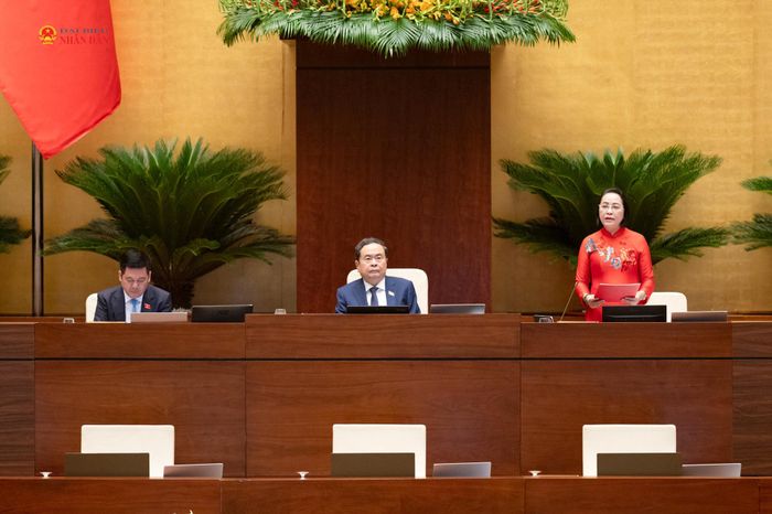 Phó Chủ tịch Quốc hội Nguyễn Thị Thanh điều hành phiên họp. Ảnh: Phạm Thắng