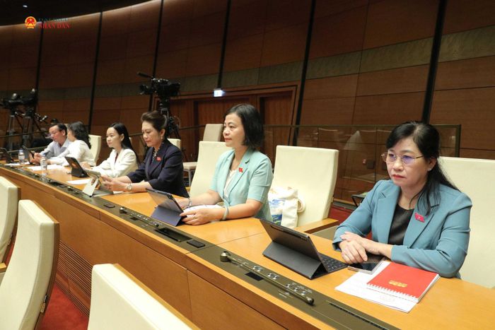 Đại biểu tham dự phiên họp. Ảnh: Hồ Long