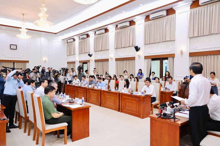 Toàn cảnh buổi họp báo. Ảnh: Phúc Anh