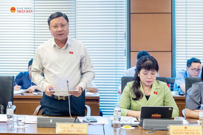 ĐBQH Lê Trọng Hòa (Quảng Ninh) phát biểu. Ảnh: Mạnh Hưng
