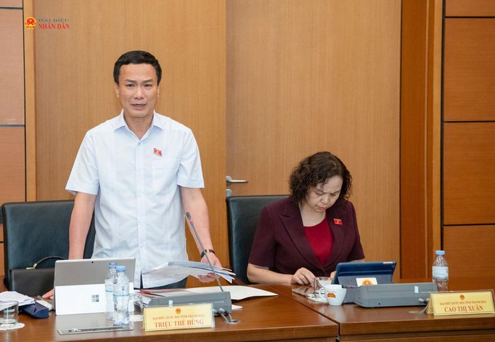 ĐBQH Triệu Thế Hùng (Thanh Hóa) phát biểu. Ảnh: Lâm Hiển