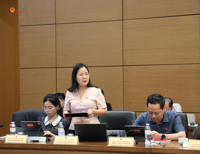ĐBQH Nguyễn Thị Minh Tú (Nghệ An) phát biểu