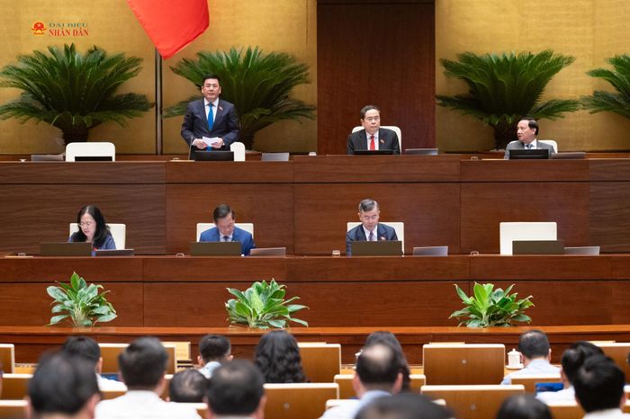 Phó Chủ tịch Quốc hội Nguyễn Hồng Diên điều hành phiên họp. Ảnh Phạm Thắng
