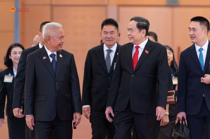 Chủ tịch Quốc hội Trần Thanh Mẫn chủ trì Lễ đón Chủ tịch Quốc hội kiêm Chủ tịch Hạ viện Thái Lan Sophon Zaram