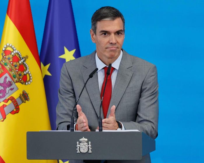  Thủ tướng Tây Ban Nha Pedro Sánchez chỉ trích các chính phủ châu Âu khác vì không hỗ trợ Tây Ban Nha. Ảnh: Borja Puig de la Bellacasa/Moncloa Handout/EPA 