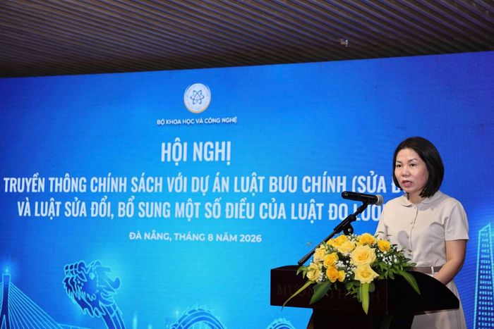 Bà Nguyễn Như Quỳnh, Vụ trưởng Vụ Pháp chế (Bộ KH&amp;CN) tại hội nghị.