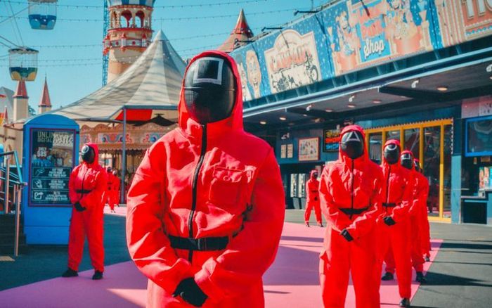 Netflix ra mắt "Trải nghiệm nhập vai Trò chơi con mực" tại Sydney (Australia) ngày 16/12/2024. Ảnh: Luna Park Sydney