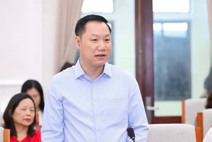 GS Nguyễn Tiến Thảo, Vụ trưởng Vụ Giáo dục Đại học, Bộ Giáo dục và Đào tạo thông tin tại họp báo. Ảnh: MOET