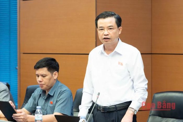 Đại biểu Bế Thanh Tịnh, Phó Bí thư Thường trực Tỉnh ủy, Trưởng Đoàn đại biểu Quốc hội tỉnh phát biểu góp ý dự thảo Luật Hòa giải ở cơ sở (sửa đổi).