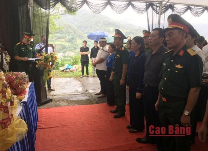 Lễ truy điệu, an táng hài cốt liệt sĩ Ngô Khang Cán tại Nghĩa trang liệt sỹ Nguyên Bình