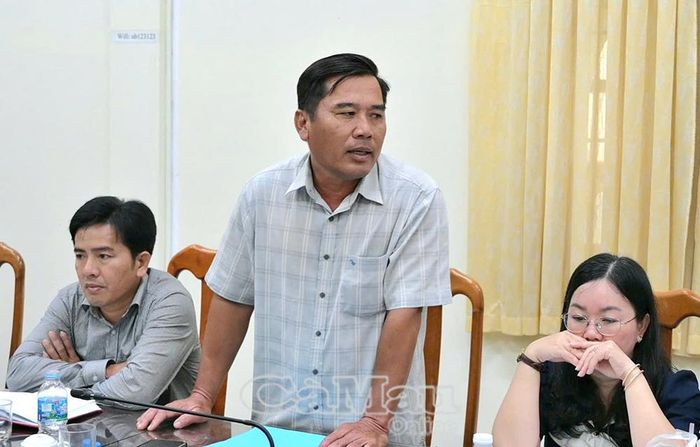 Chủ tịch Hội Nông dân xã Cái Đôi Vàm Lê Văn Bắc kiến nghị hỗ trợ xây dựng, nhân rộng các mô hình sản xuất hiệu quả, góp phần nâng cao thu nhập cho nông dân.