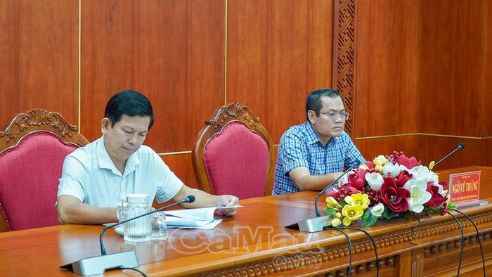 Đồng chí Ngô Vũ Thăng, Phó Chủ tịch UBND tỉnh tham dự phiên họp tại điểm cầu của tỉnh Cà Mau.
