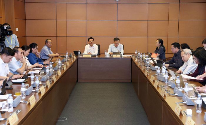 Quang cảnh Phiên thảo luận Tổ sáng 05/8. Ảnh: T. THÀNH