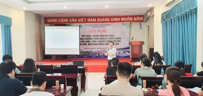 Hội nghị tập huấn công tác triển khai các hệ thống quản lý ATTP như GMP, SSOP, HACCP và ISO 22000 cho các doanh nghiệp, cơ sở SXKD ngày 5/8/2026 tại Sở NN&MT Hà Nội.