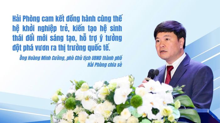 Ông Hoàng Minh Cường phát biểu tại lễ khai mạc Techfest Hải Phòng 2026.