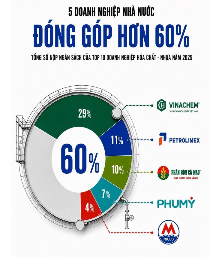 Lộ diện 10 doanh nghiệp hóa chất nộp ngân sách nhiều nhất Việt Nam
