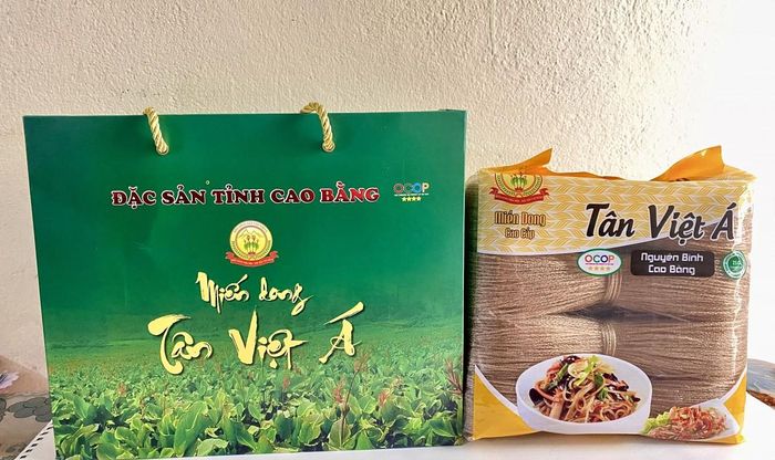 Sản phẩm “Miến dong Tân Việt Á đạt OCOP 4 sao cấp tỉnh. Ảnh Quốc Sơn