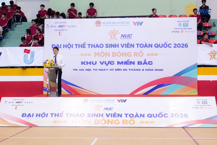 Lễ khai mạc Vòng loại khu vực miền Bắc môn Bóng rổ, thuộc Đại hội Thể thao sinh viên toàn quốc lần thứ VI năm 2026.